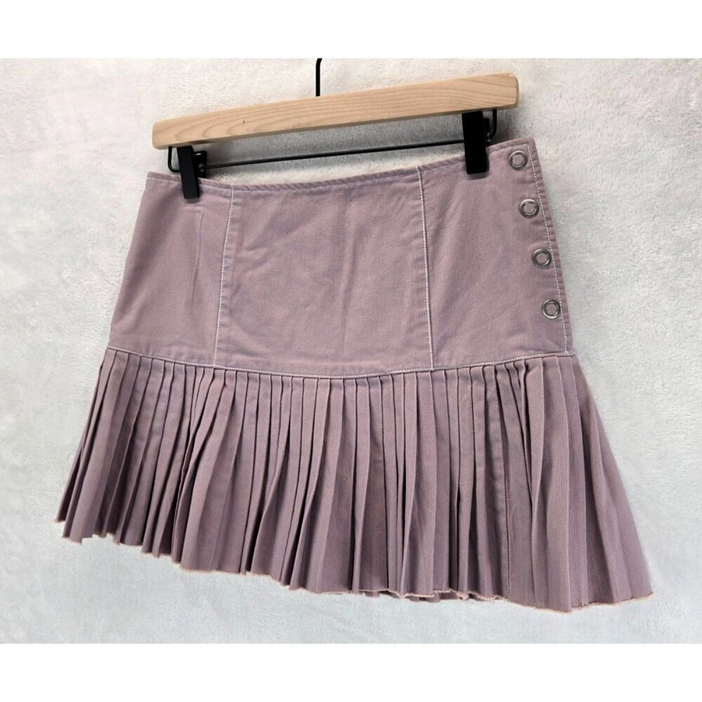Pleated Mini Skirt Lavender Sz M by Bobby J Tennis Skirt Cotton Coquette - Picture 4 of 15